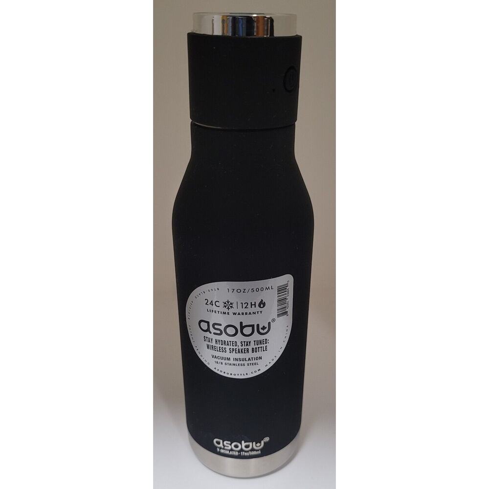 ASOBU WIRELESS DOUBLE WALL INSULATED STAINLESS STEEL BOTTLE w BLUETOOTH SPEAKER